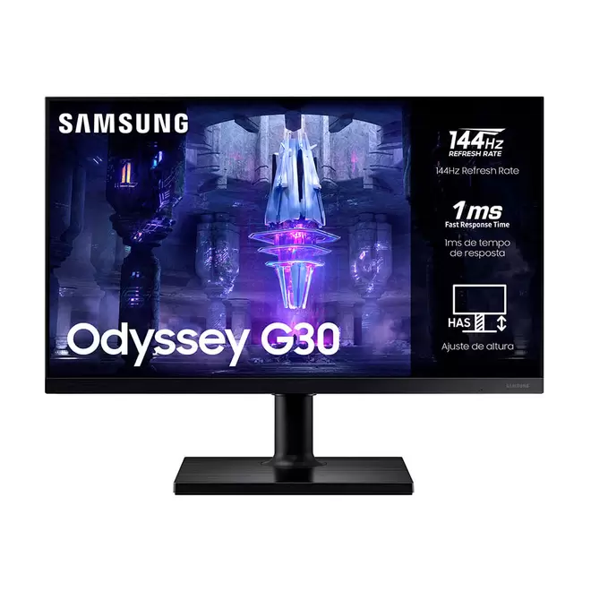 Oferta de Monitor Gamer Samsung ODYSSEY G3 24" FHD, 144Hz, HDMI, Freesync - LS24BG300ELMZD | Preta por R$999 em Fujioka