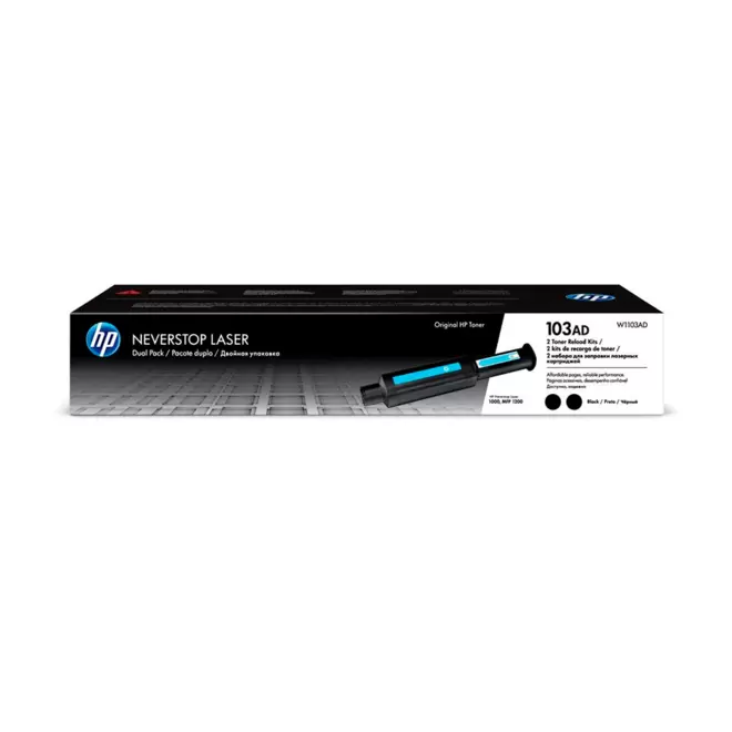 Oferta de Kit de Recarga do Toner Laser HP 103AD Pacote com 2 Neverstop Original | Preto por R$159,9 em Fujioka