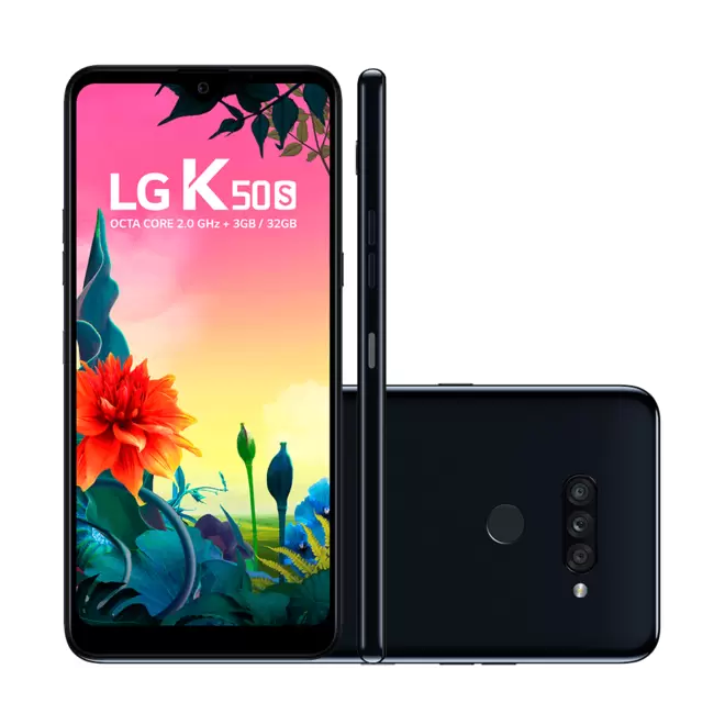 Oferta de Smartphone Lg K50S, Android 9.0, Dual Chip, Processador Octa-Core 2.0 GHz, Câmera tripla 13MP + 5MP + 2MP e Câmera Frontal 13MP | Preto por R$999 em Fujioka