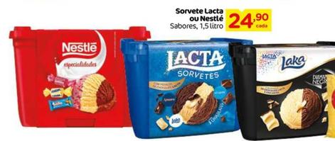Oferta de Sorvete Lacta Ou Nestlé por R$24,9 em Super Bompreço