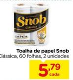 Oferta de Snob - Toalha De Papel por R$5,75 em Carrefour