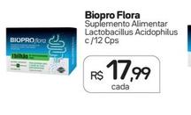 Oferta de Biopro Flora - Suplemento Alimentar Lactobacillus Acidophilus por R$17,99 em Drogal