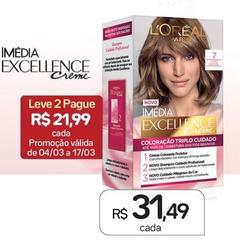 Oferta de L'oréal - Imédia Excellence Creme por R$31,49 em Drogal