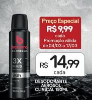 Oferta de Bozzano - Desodorante Aerosol Clinical por R$14,99 em Drogal