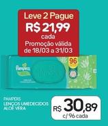 Oferta de Pampers - Lenços Umedecidos Aloe Vera por R$30,89 em Drogal