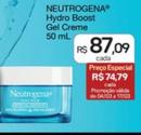 Oferta de Neutrogena - Hydro Boost Gel  Creme por R$87,09 em Drogal