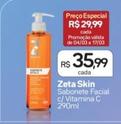 Oferta de Zeta Skin - Sabonete Facial c/Vitamina C por R$35,99 em Drogal