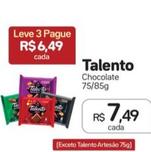 Oferta de Talento - Chocolate por R$7,49 em Drogal
