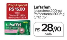 Oferta de Luftafem - Ibuprofeno/Paracetamol por R$28,9 em Drogal