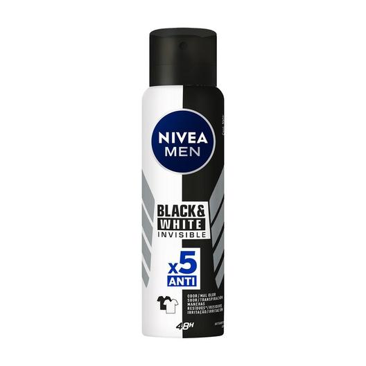 Oferta de Desodorante Antitranspirante Aerosol Nivea Men Invisible Black & White 150ml por R$10,99 em Drogal