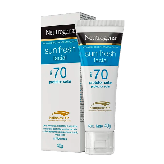 Oferta de Protetor Solar Facial Neutrogena Sun Fresh FPS70 40g por R$41,99 em Drogal
