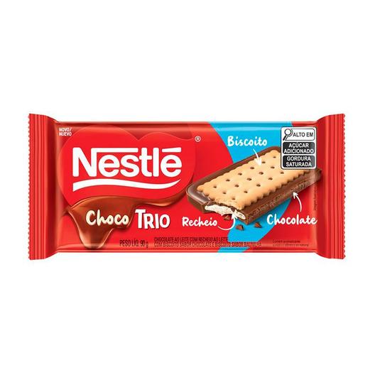 Oferta de Chocolate Nestlé ChocoTrio Leite 90g por R$7,79 em Drogal