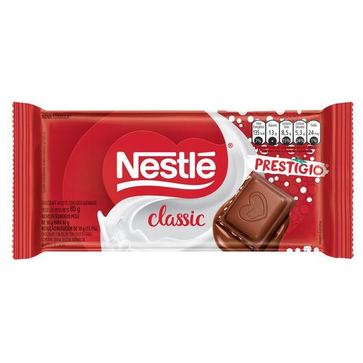 Oferta de Chocolate Nestlé Classic Prestigio 80g por R$6,79 em Drogal
