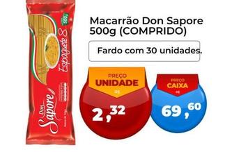 Oferta de Don Sapore - Macarrão por R$2,32 em Tonin Superatacado