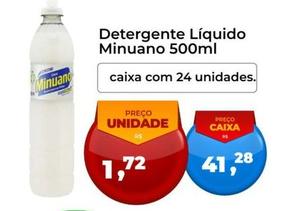 Oferta de Minuano - Detergente Líquido por R$1,72 em Tonin Superatacado