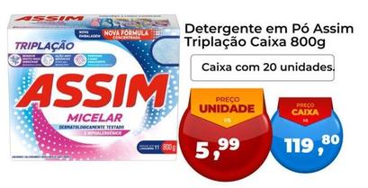 Oferta de Assim - Detergente Em Pó Triplação Caixa por R$5,99 em Tonin Superatacado