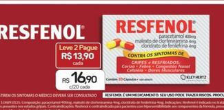 Oferta de Resfenol - Combate Os Principais Sintomas Da Gripe Dos Resfriados por R$16,9 em Drogal