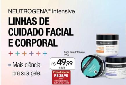 Oferta de Neutrogena - Linhas De Cuidado Facial E Corporal  por R$49,99 em Drogal