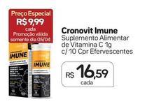 Oferta de Cronovit Imune - Suplemento Alimentar De Vitamina C Efervescentes por R$16,59 em Drogal