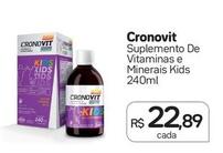 Oferta de Cronovit - Suplemento De Vitaminas E Minerais Kids por R$22,89 em Drogal