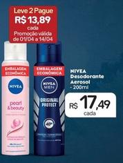 Oferta de Nivea - Desodorante Aerosol por R$17,49 em Drogal