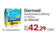 Oferta de Germed - Acetilcisteina 600mg C/16 Env por R$42,29 em Drogal
