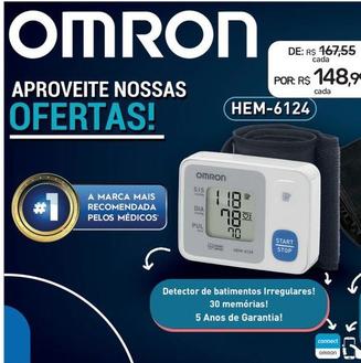 Oferta de Omron - HEM-6124 por R$148,99 em Drogal