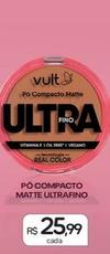 Oferta de Vult - Po Compacto Matte Ultrafino por R$25,99 em Drogal