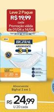 Oferta de Bigfral - Absorvente 3 Em 1 por R$24,99 em Drogal