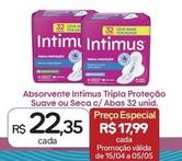 Oferta de Intimus - Absorvente Tripla Proteção Suave Ou Seca C/Abas por R$22,35 em Drogal