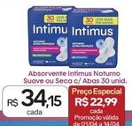 Oferta de Intimus - Absorvente Noturno Suave Ou Seca C/Abas por R$34,15 em Drogal
