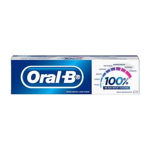 Oferta de Creme Dental Oral-B com Flúor Menta Refrescante 70g por R$7,35 em Drogal