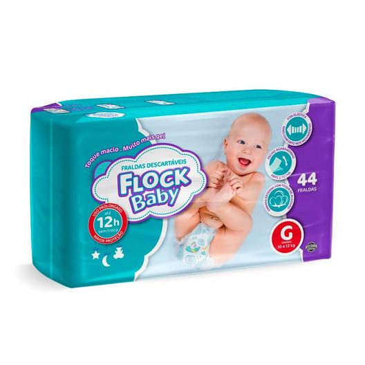 Oferta de Fraldas Descartáveis Flock Baby G 44 Unidades por R$43,99 em Drogal