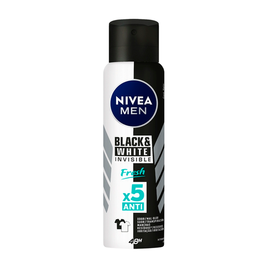 Oferta de Desodorante Antitranspirante Aerosol Nivea Men Invisible Black & White Fresh 150ml por R$14,89 em Drogal
