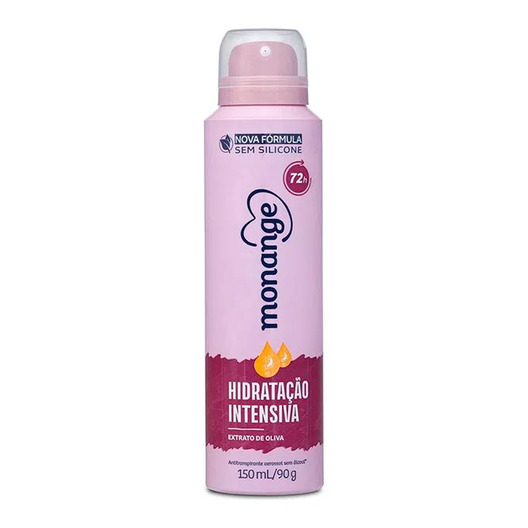 Oferta de Desodorante Antitranspirante Aerossol Monange Hidratação Intensiva 150ml por R$12,99 em Drogal