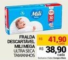 Oferta de Mili - Fralda Descartavel  por R$41,9 em Compre Mais