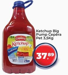 Oferta de Cepêra - Ketchup Big Pump Pet 3.5Kg por R$37,89 em Tonin Superatacado