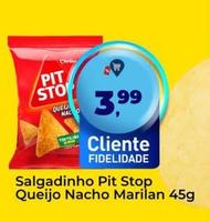 Oferta de Marilan - Salgadinho Pit Stop Queijo Nacho por R$3,99 em Tonin Superatacado