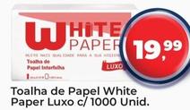 Oferta de White Paper - Toalha De Papel Luxo por R$19,99 em Tonin Superatacado