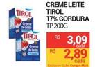 Oferta de Tirol - Creme Leite 17% Gordura por R$3,09 em Compre Mais