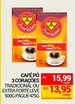 Oferta de 3 Corações - Café Pó por R$13,95 em Compre Mais