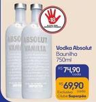 Oferta de Absolut - Vodka por R$69,9 em Superpão
