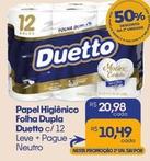 Oferta de Duetto - Papel Higiênico Folha Dupla por R$20,98 em Superpão