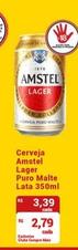 Oferta de Amstel - Cerveja Lager Puro Malte Lata por R$2,79 em Compre Mais