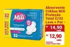 Oferta de Mili - Absorvente C/Abas Proteção Total por R$14,9 em Compre Mais