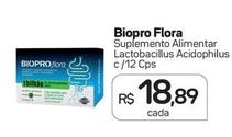 Oferta de Biopro Flora - Suplemento Alimentar Lactobacillus Acidophilus C/12 Cps por R$18,89 em Drogal