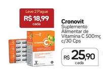 Oferta de Cronovit - Suplemento Alimentar De Vitamina C por R$25,9 em Drogal