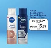 Oferta de Nivea - Desodorante Aerosol Derma Protect por R$15,89 em Drogal
