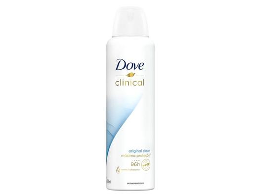 Oferta de Desodorante Aerosol Dove Clinical Original Clean 150ml por R$17,89 em Drogal