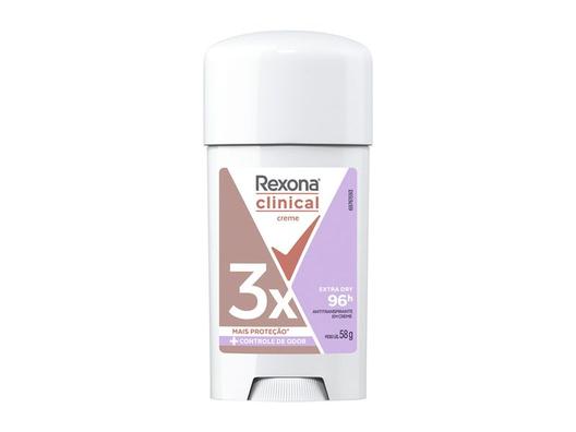 Oferta de Antitranspirante em Creme Rexona Clinical Stick Extra Dry 58g por R$22,89 em Drogal